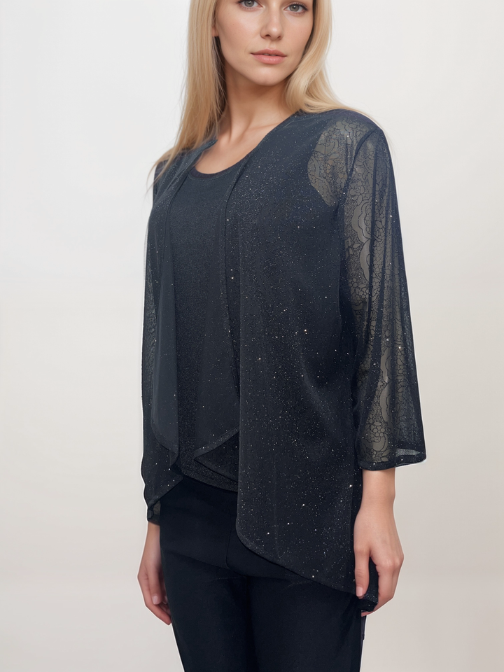 Midnight Sparkle Sheer Cardigan