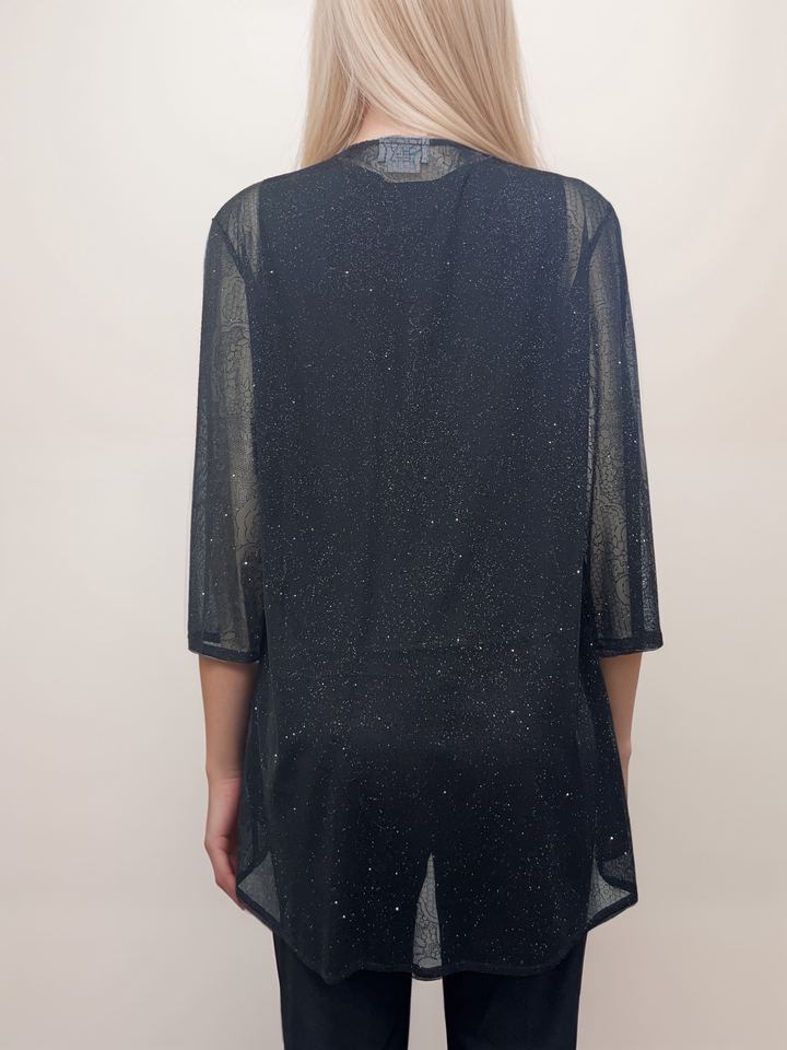 Midnight Sparkle Sheer Cardigan