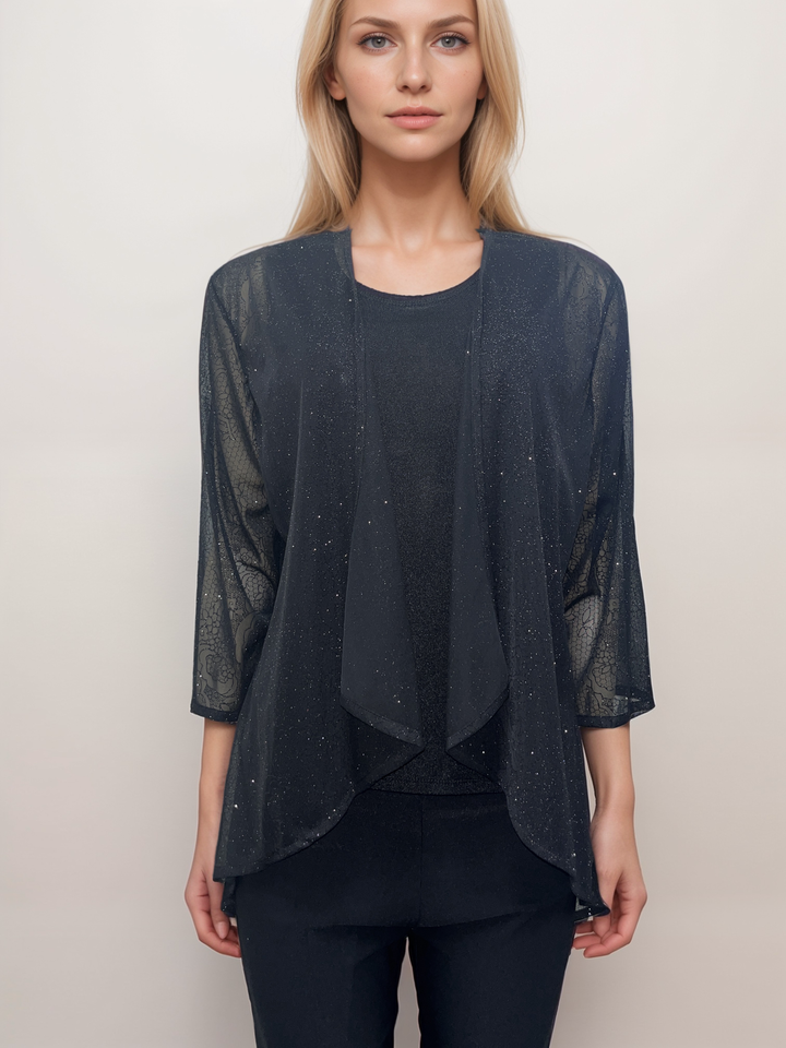 Midnight Sparkle Sheer Cardigan