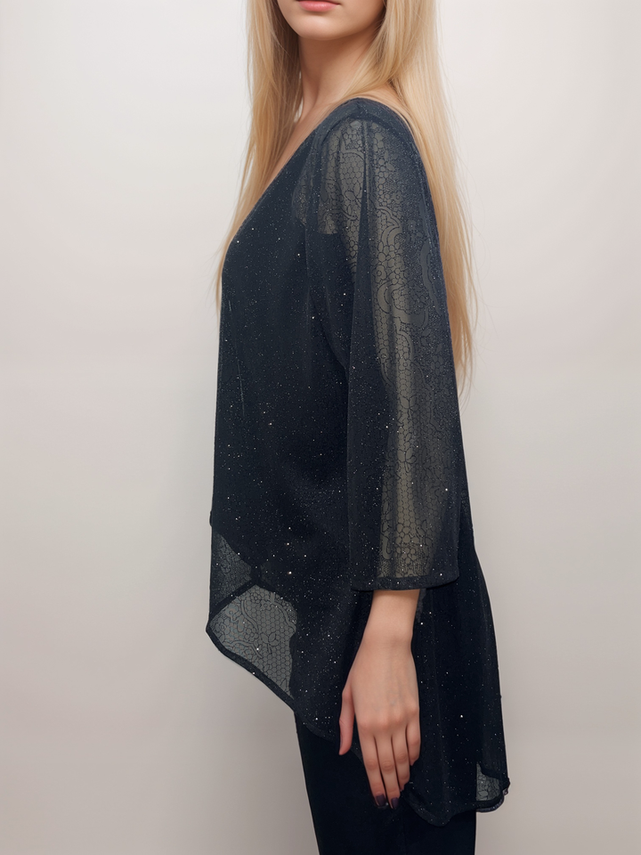 Midnight Sparkle Sheer Cardigan