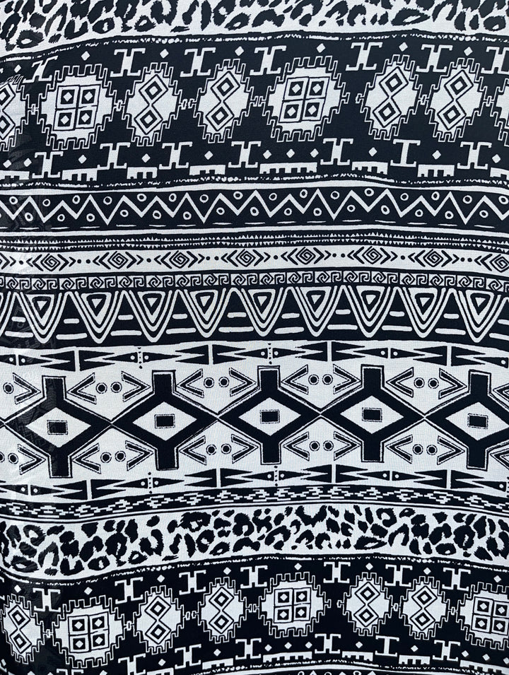 Geometric Print Drape Cardigan