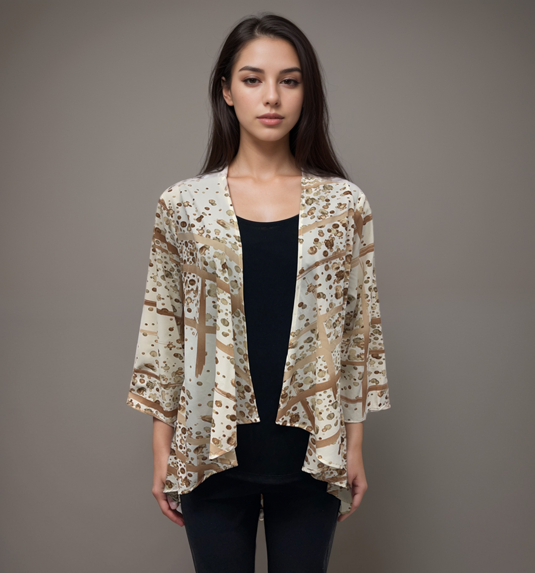 Neutral Tones Flowing Kimono