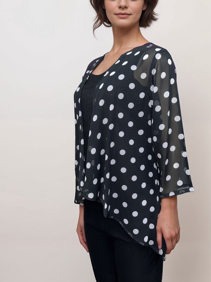 Polka Dot Sheer Cardigan