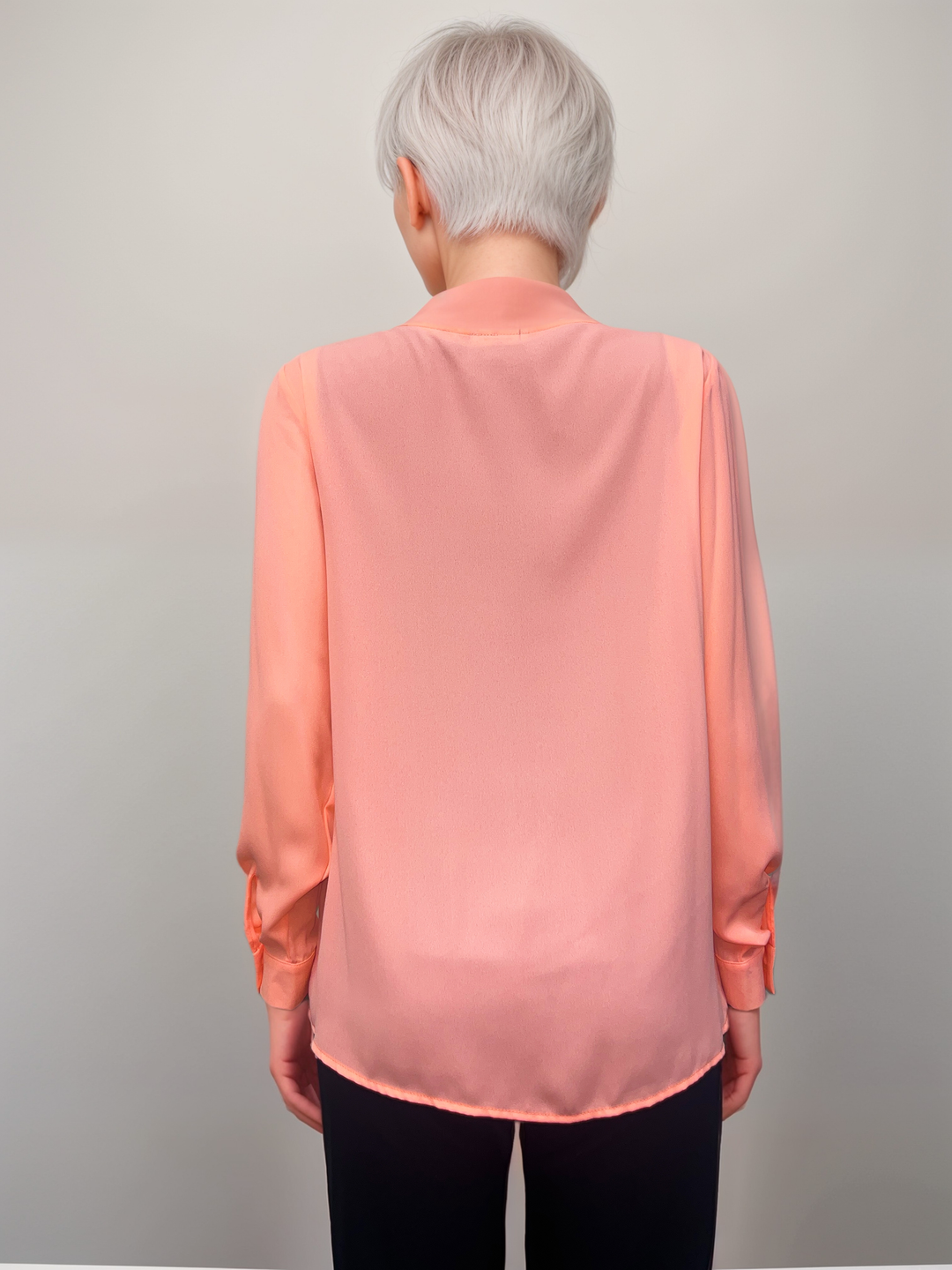 Coral V-Neck Blouse