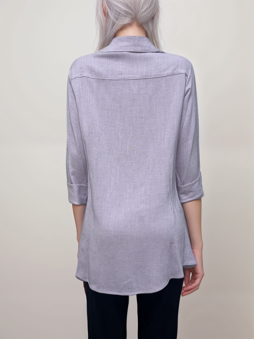 Soft Lilac - Linen Button Down Tunic