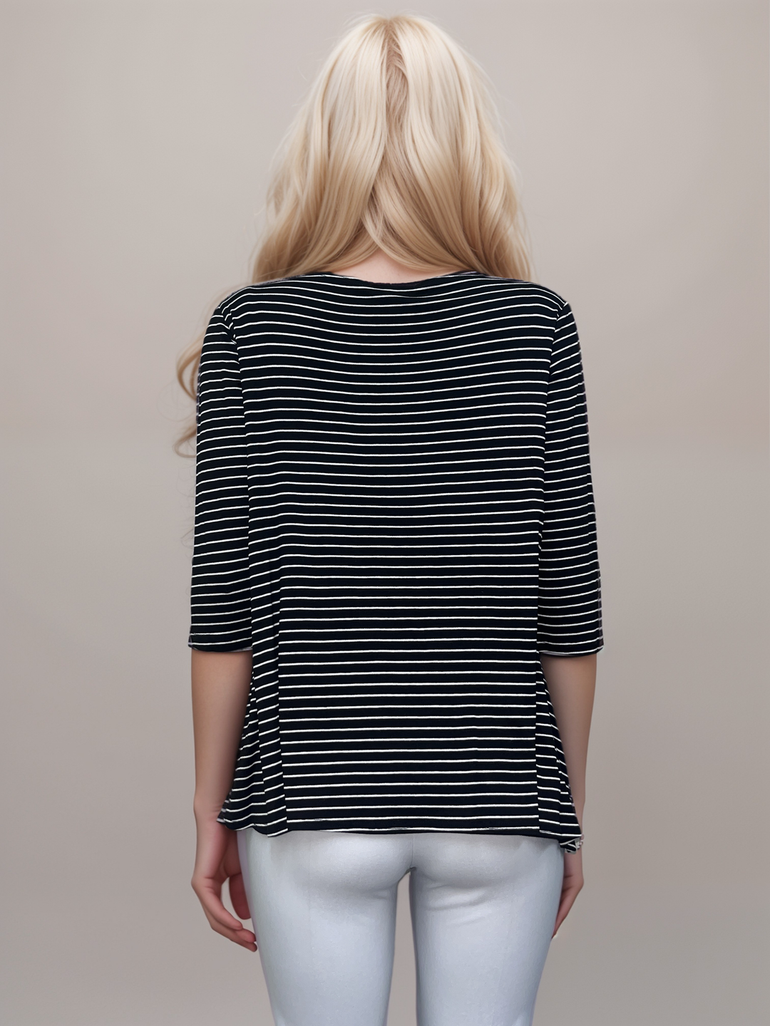 Classic Striped Asymmetrical Top