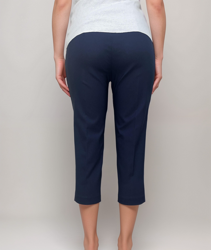 Navy Stretch Capri