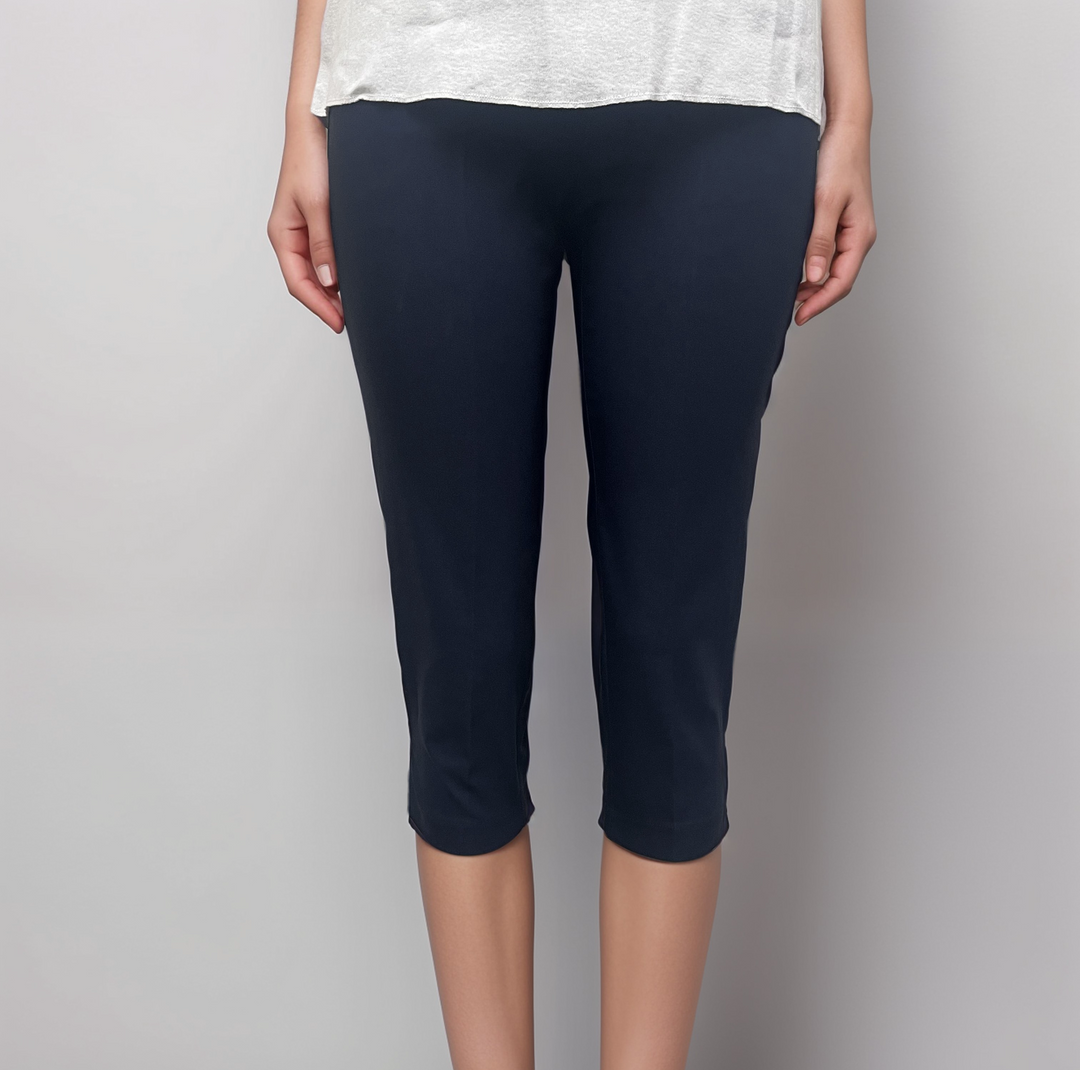 Navy Stretch Capri