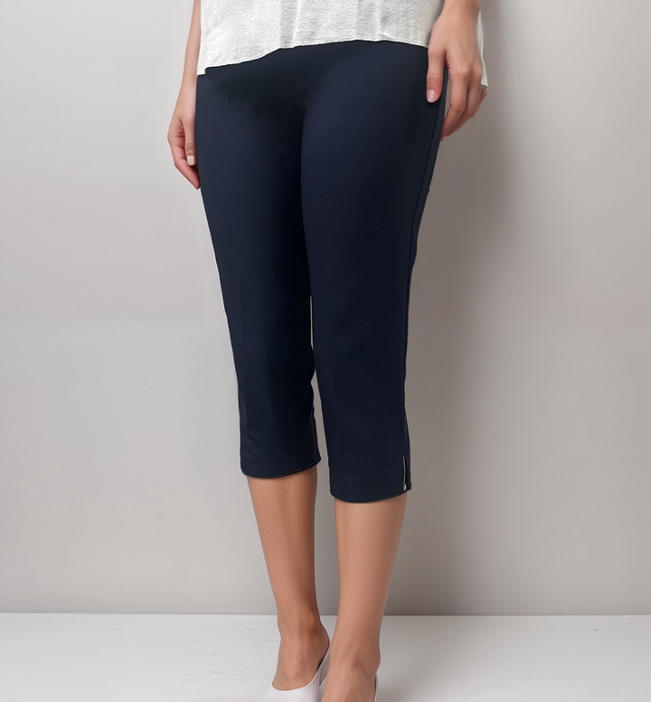 Navy Stretch Capri