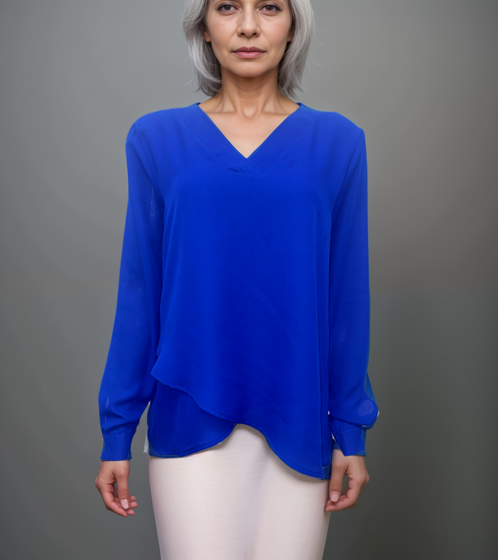 Royal V-Neck Blouse